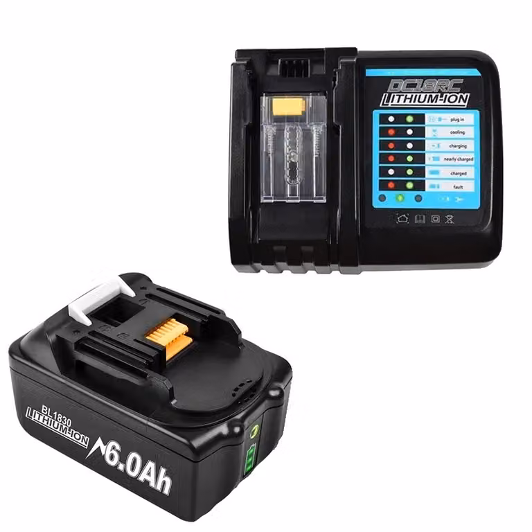 Batteria Makita 18V, capacità 60Ah, tecnologia agli ioni di litio, 1 set
