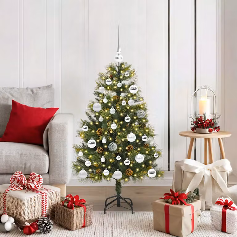 Albero di Natale artificiale da tavolo vidaXL con coni, Verde, Altezza: 150 cm