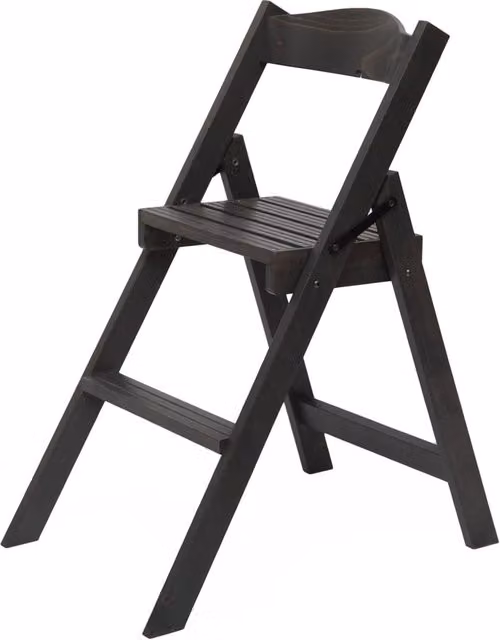 Sedia Scala Pieghevole GIORDANOSHOP in Legno di Faggio Massello Grigio Scuro L: 51 cm, P: 41 cm, H: 75 cm