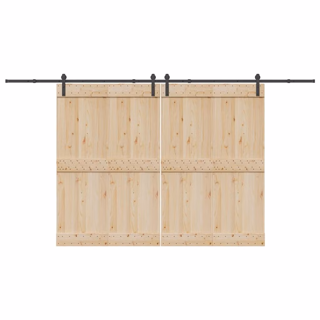 vidaXL Kit di Binari per Porte Scorrevoli in Acciaio Nero Opaco 400 cm