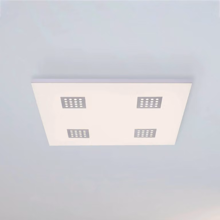 PURE Plafoniera a LED Neo, dimmerabile, Alluminio / Grigio / Zincato, Soggiorno / Sala da pranzo, Alluminio, Moderno, Plafoniera LED