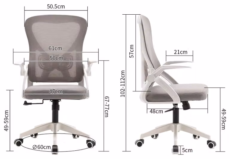 Sedia da ufficio – Sedia direzionale ergonomica con imbottitura in memory foam e altezza regolabile – Nera