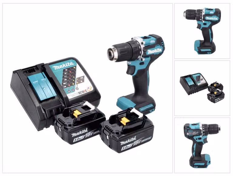 Trapano avvitatore a batteria Makita DDF 487 RT 18 V 40 Nm brushless + 2x batteria ricaricabile 5,0 Ah + caricatore