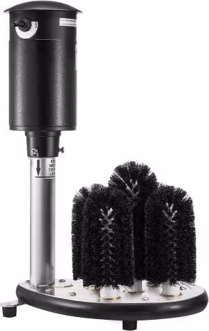 Lavabicchieri Elettrico Professionale Vevor in Acciaio Inox con 5 Spazzole, Colore Nero