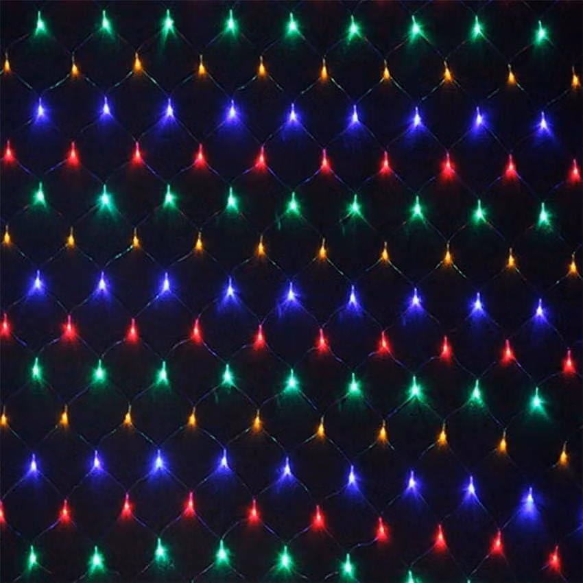 Catena luminosa a basso voltaggio RGBY, 10 metri, intrecciata, con 10 LED