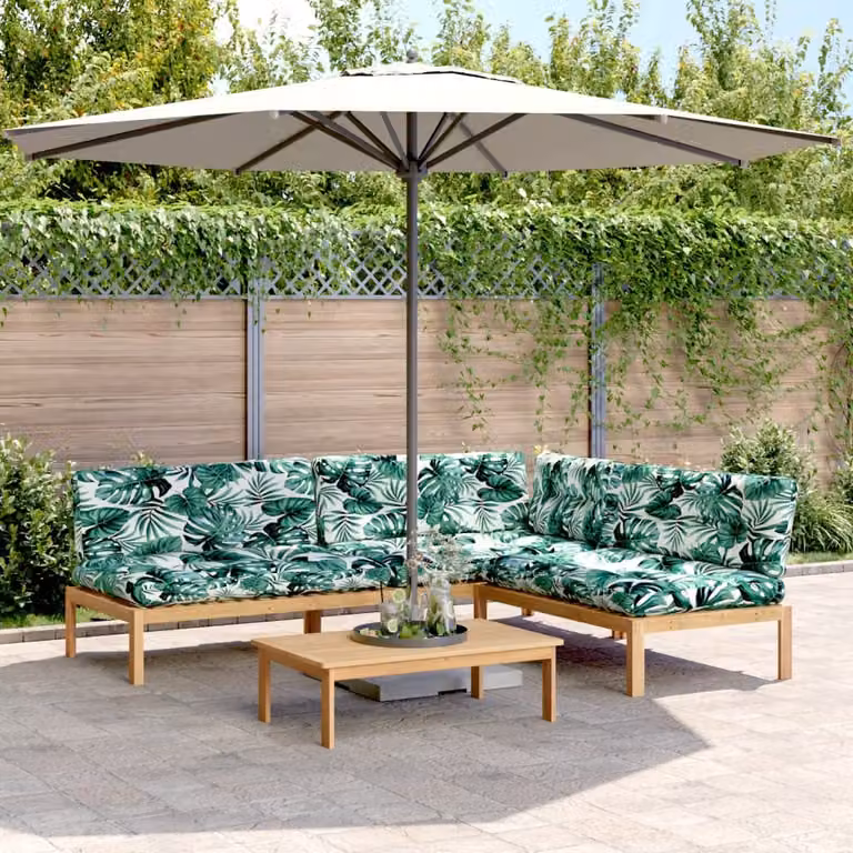 vidaXL Set Divani Pallet Giardino 4pz Cuscini Legno Massello Acacia