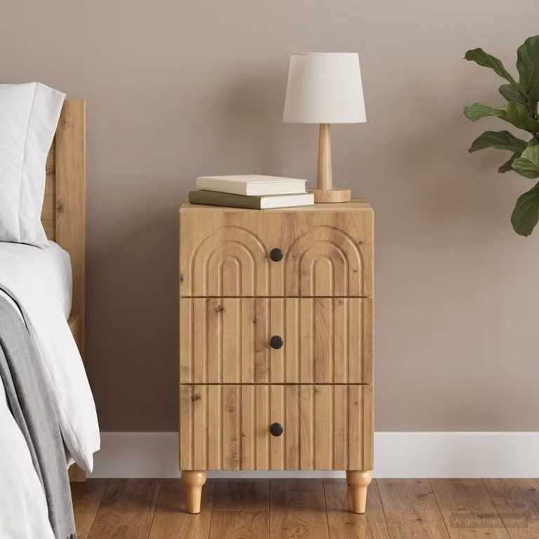 Armadio da Notte vidaXL in Rovere Artigianale, Marrone, L: 43 cm, P: 41 cm, H: 66,5 cm