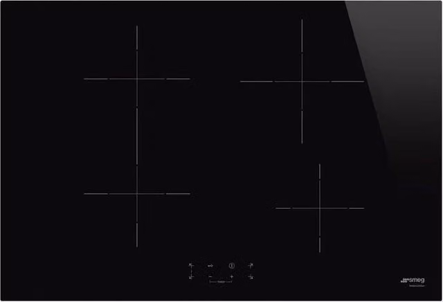 Piano cottura a induzione Smeg SI1B2742D da incasso, 4 zone, colore Nero, Larghezza: 75 cm