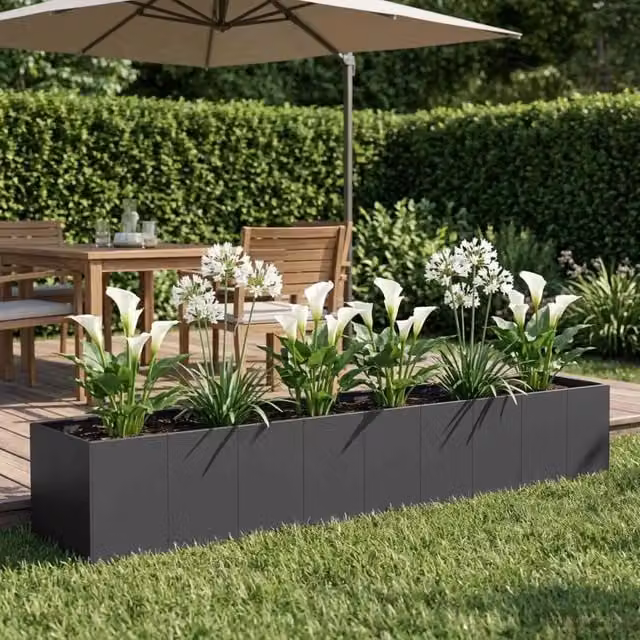Vaso da giardino Nero 360 x 80 x 60 cm 3422163