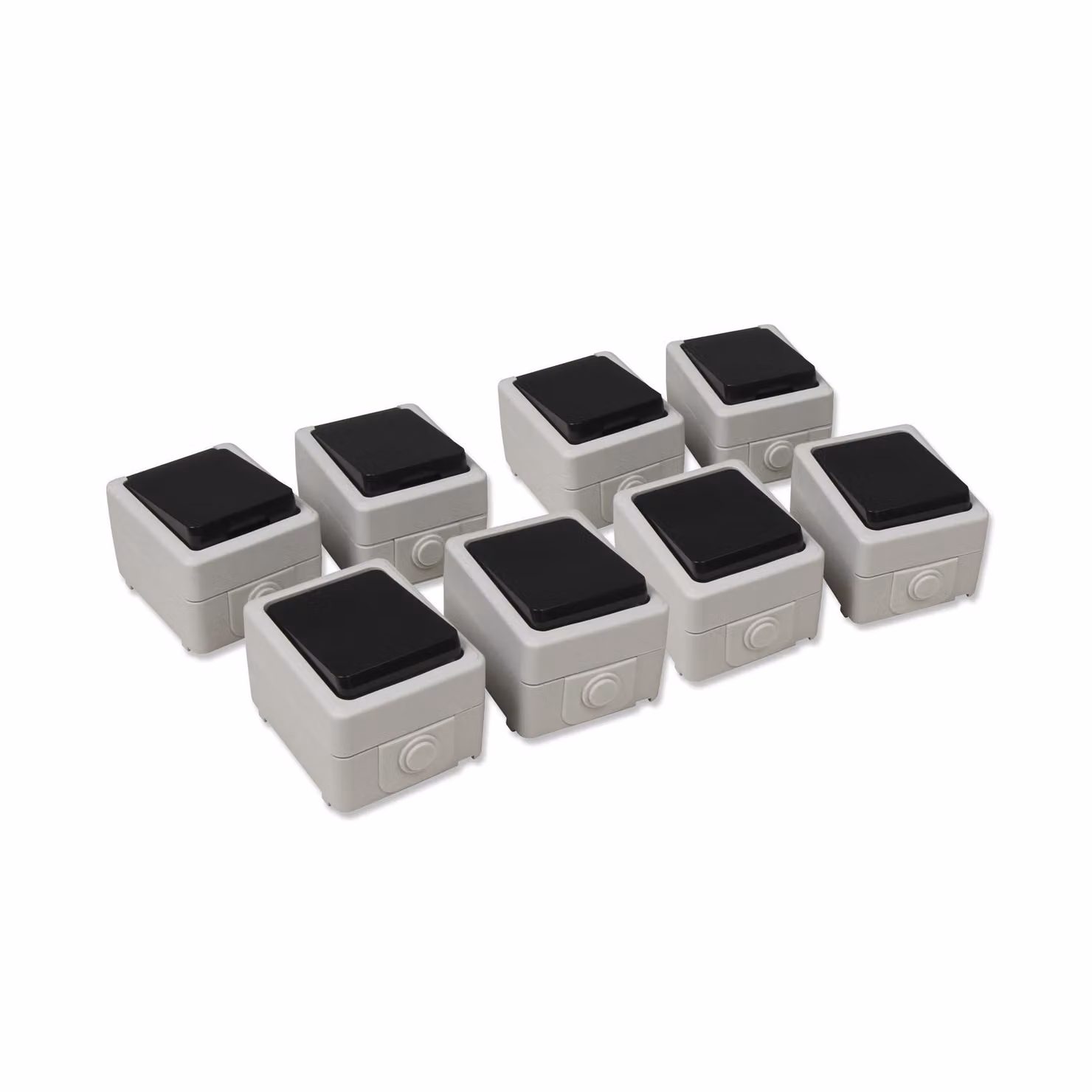 set 8 pezzi a prova di umidità McPower "Taff Starter", grigio, IP44