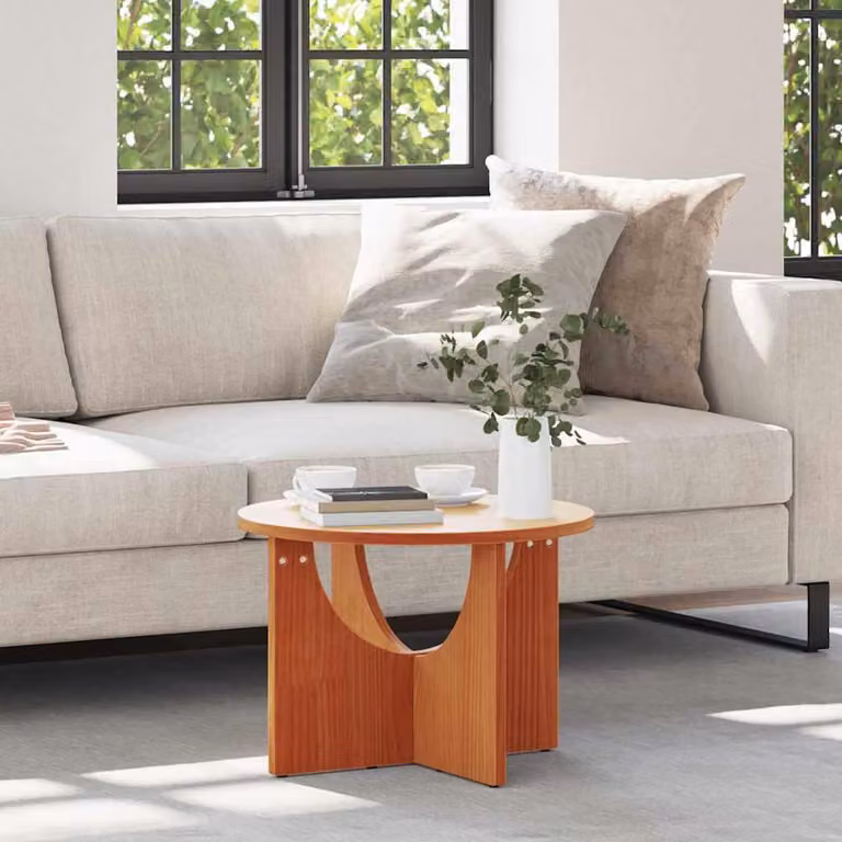 Maison Exclusive - Tavolino da salotto marrone cera 50 x 50 x 35 cm Legno massello di pino