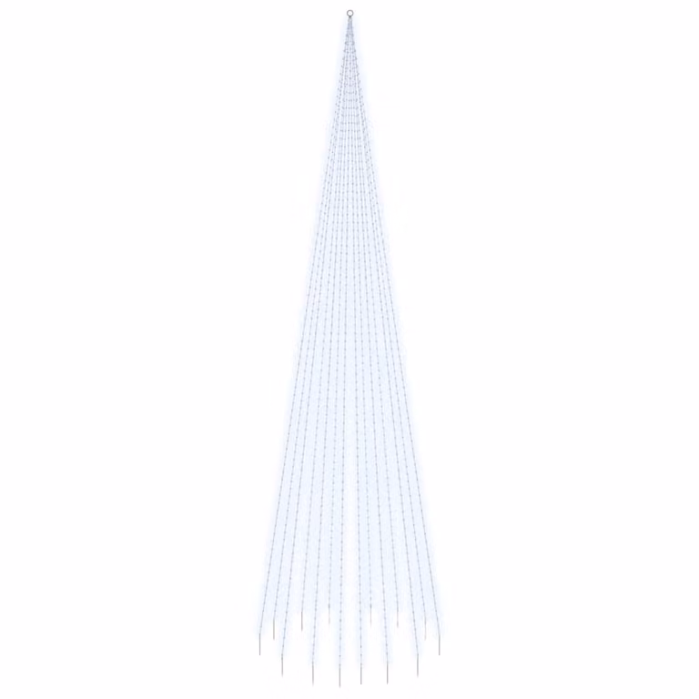 Albero di Natale Pennone Bianco Freddo 1134 LED 800 cm