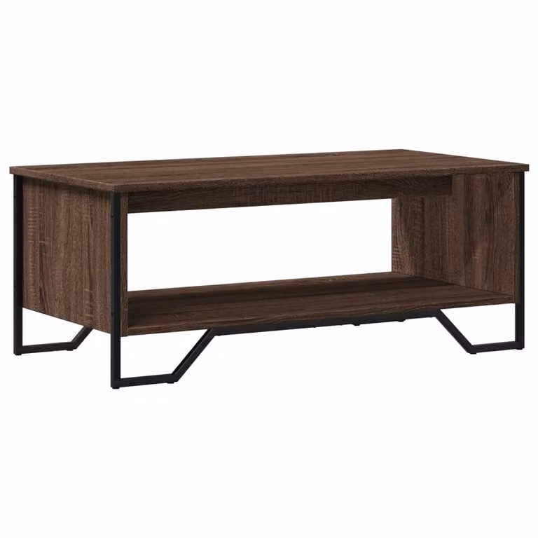 Tavolino Salotto Rovere Marrone 100x51x40 cm Legno Multistrato