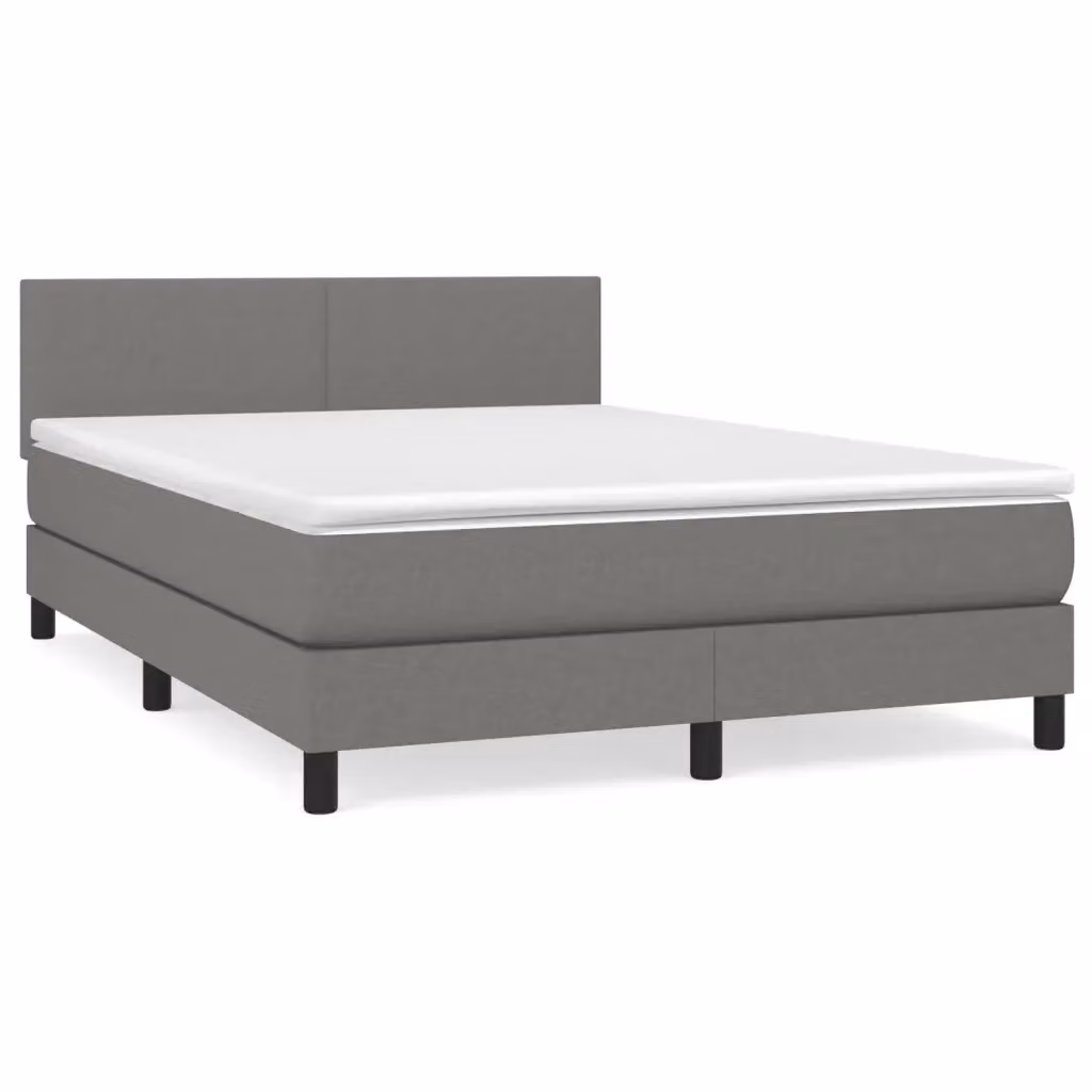 Letto Ibrido con Giroletto a Molle e Materasso vidaXL Grigio e Bianco L/P/H: 203 x 144 x 88 cm – 2