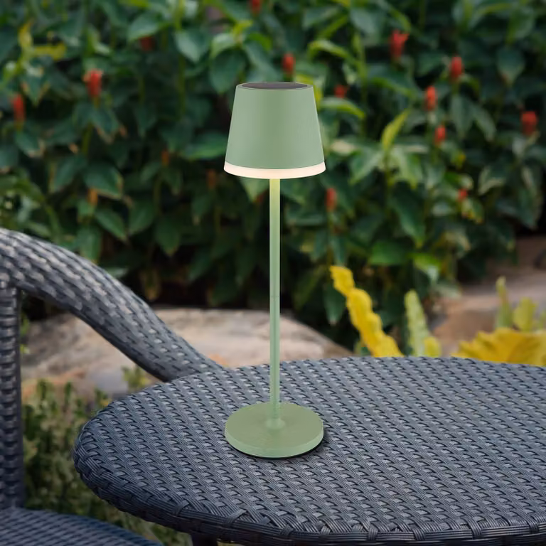 Globo Lampada LED solare in metallo, verde chiaro, altezza 41 cm, IP44 Metall, Verde, Metallo, Lampade solari