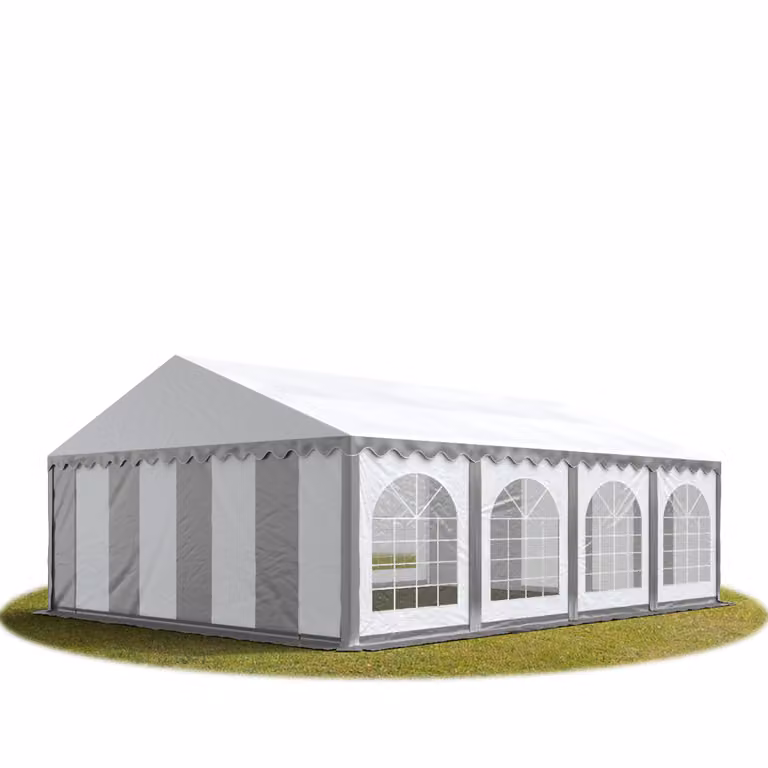 Tendone per feste grigio-bianco 5x8 m Gazebo da giardino impermeabile