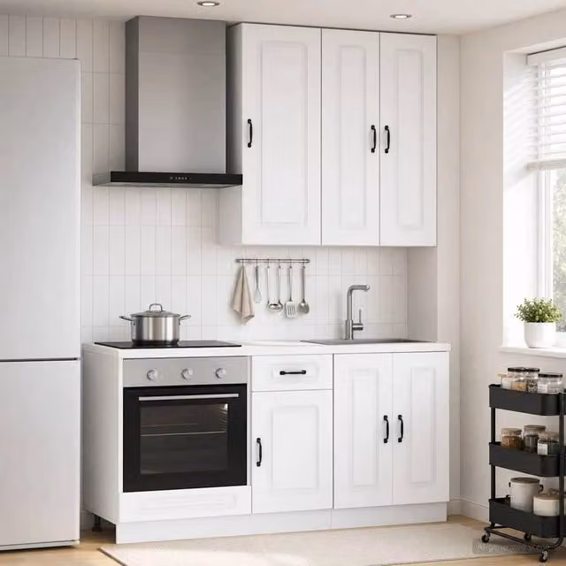 Unità Cucina KALMAR 5 pz Bianco Legno ingegnerizzato 3438245