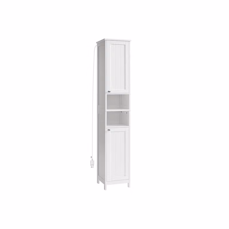 Mobile da Bagno con Luce, Bianco Nuvola