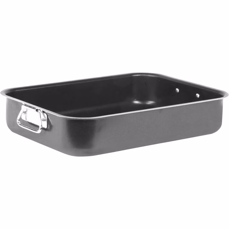 GUSTO CASA Teglia antiaderente in alluminio Linea Ambra colore nero L: 37 cm x P: 28 cm