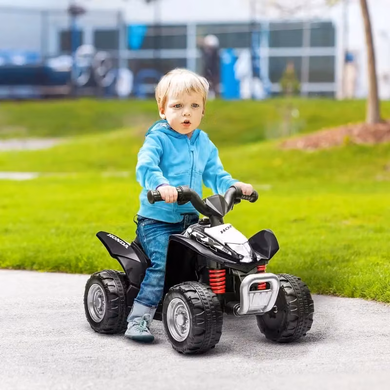 Quad elettrico per bambini con fari a LED e batteria ricaricabile, colore nero, L/P/H: 65,5 x 38,5 x 43,5 cm – 2