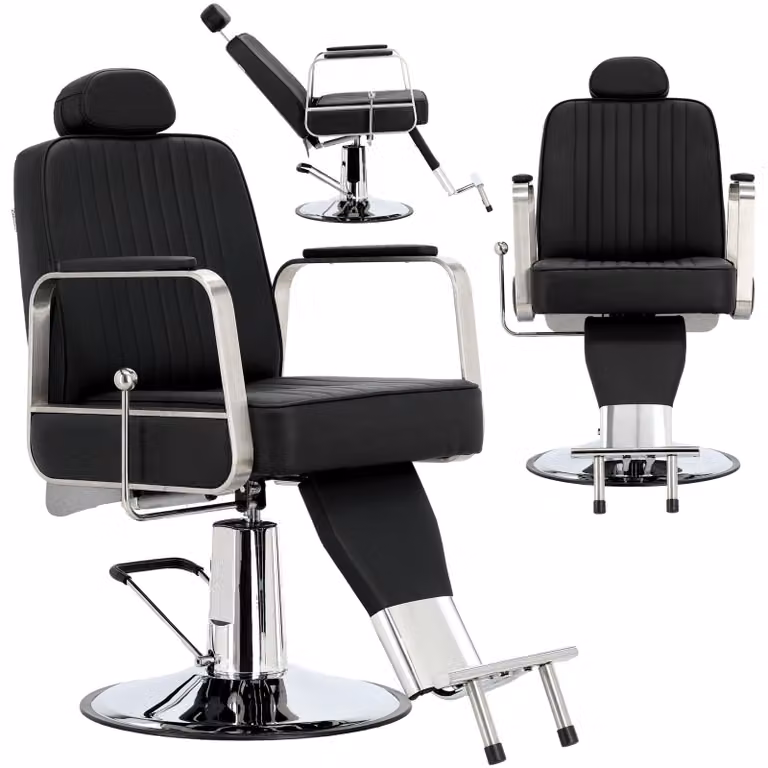 Poltrona da barbiere parrucchiere idraulica girevole per il salone barbiere barber shop Teonas Barberking