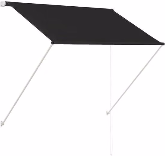 Tenda realizzata a mano - 100 x 150 cm - Antracite - Tenda da sole regolabile per finestre e balconi - Resistente ai raggi UV e idrorepellente - Design moderno - Struttura in acciaio