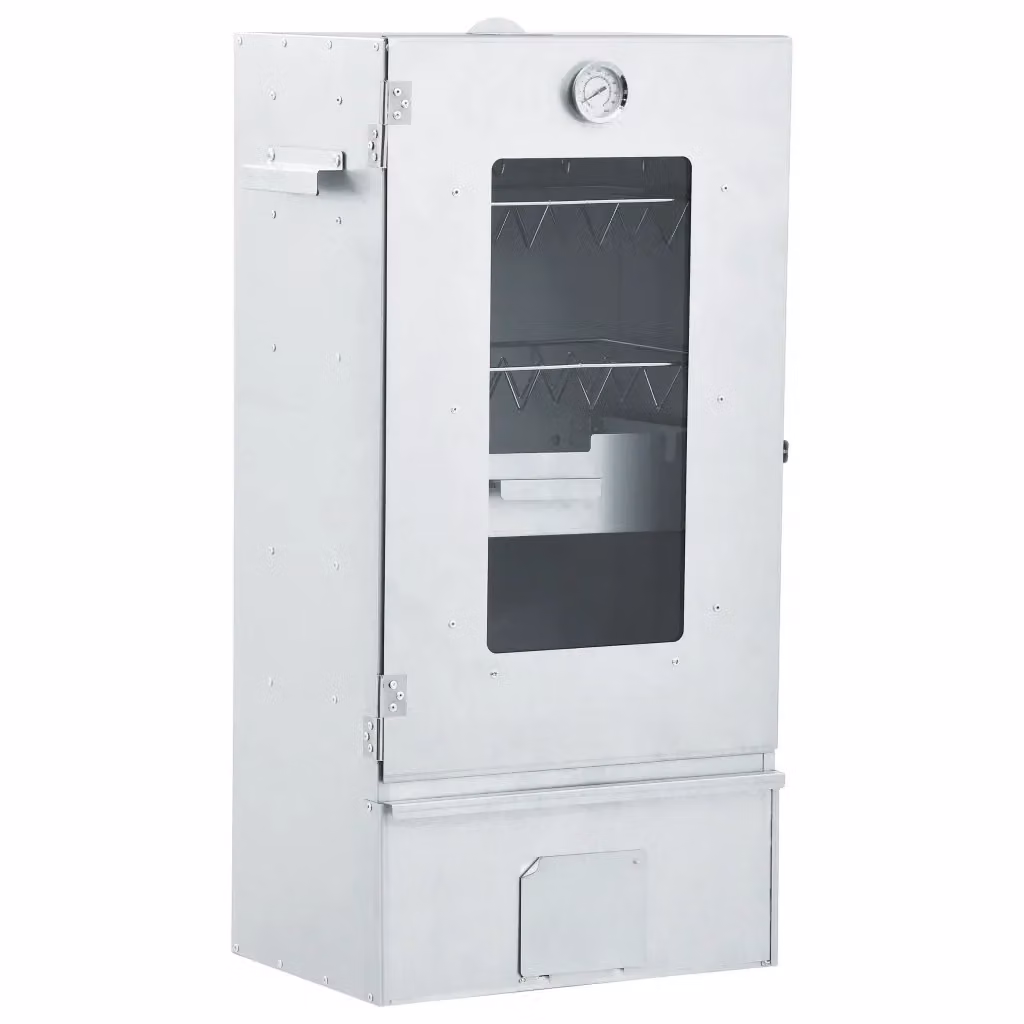 Forno Affumicatore BBQ Generatore Fumo Freddo Videx in Acciaio Zincato Argento con Termometro – 2