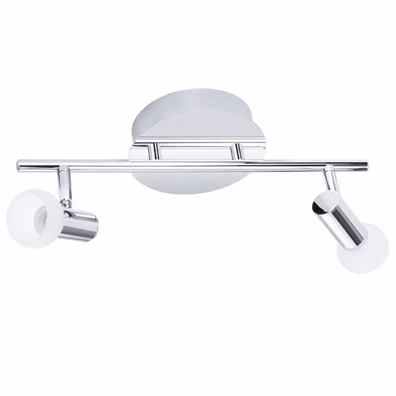 Lampada da soffitto a LED in cromo e vetro, lunghezza 38 cm, GLOSSY 1