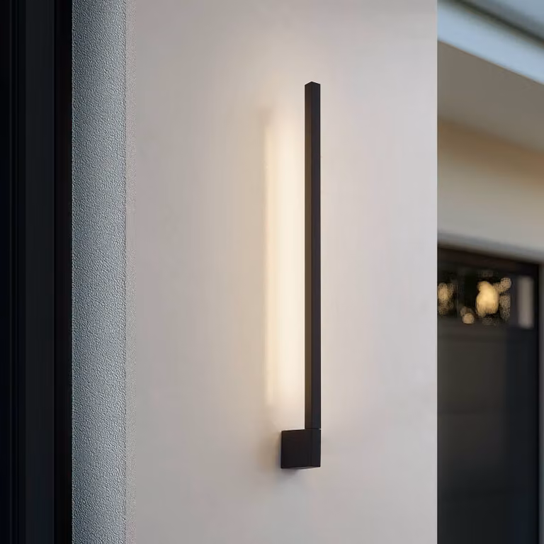 Applique da esterni a LED Neano Lindby, Nero, Alluminio, Moderno, Applique LED da esterni