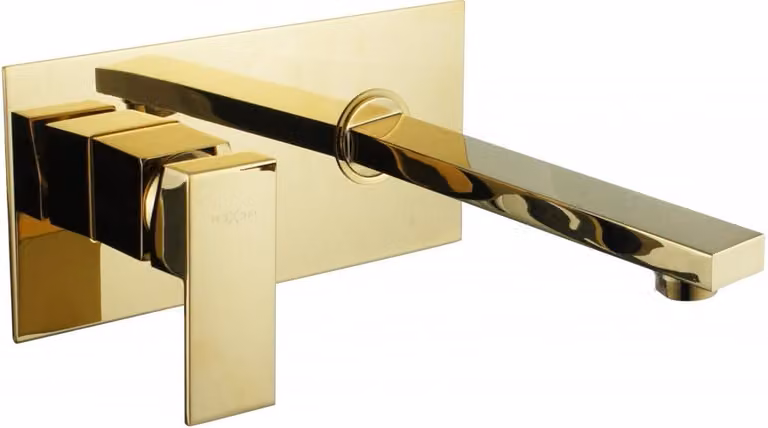 Mexen Cube batteria lavabo da incasso, oro - 73115-50
