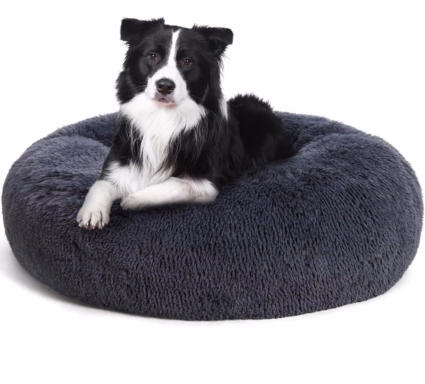 Cuccia per cani rotonda - Ortopedica - 80 cm - Grigio scuro - Lavabile per cani