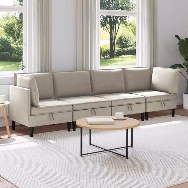 Set di mobili per il soggiorno 4 pz Avena Tessuto 3413784