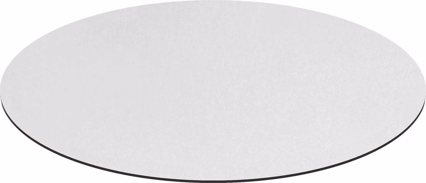 Milani Home - piano tavolo da pranzo rotondo 60 cm, bianco, HPL laminato