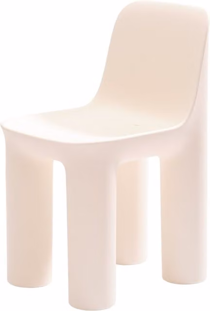 Sedia Tata Qeeboo bianca in plastica opaca con design moderno