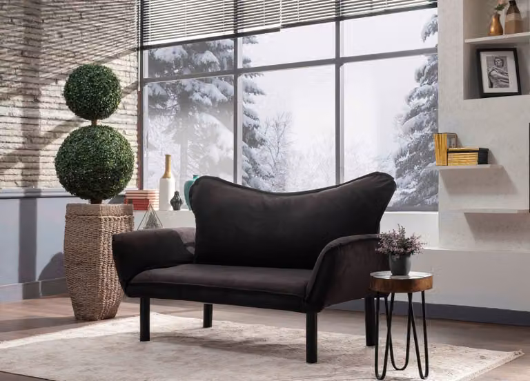 Hanah Home, Chatto- FTN1226, nero, divano letto, struttura: 100% metallo