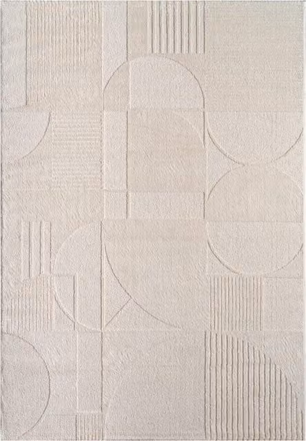 Tappeto moderno Sumo color beige con design geometrico L: 160 cm x P: 230 cm