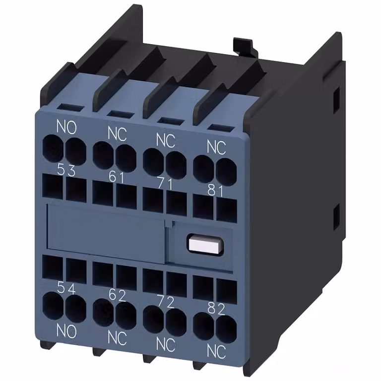 Contatto ausiliario Siemens, 1S+3Ö, percorso di corrente 1S, 1Ö, 1Ö, 1Ö, per contattori ausiliari, S00 3RH29112GA13