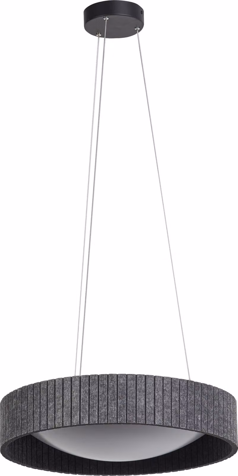 OSRAM Decor apparecchio decorativo a sospensione con cilindri in feltro, 28W, 1000lm, 3000K, 830 bianco caldo, 500mm, feltro/metallo, IP20, grigio scuro, LED non sostituibile