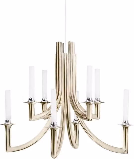 Lampada a sospensione Kartell Khan Metal in finitura bronzo, oro/ottone o argento