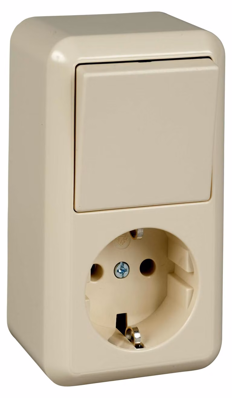 Interruttore combinato pw off/commutatore Elso da superficie 388600