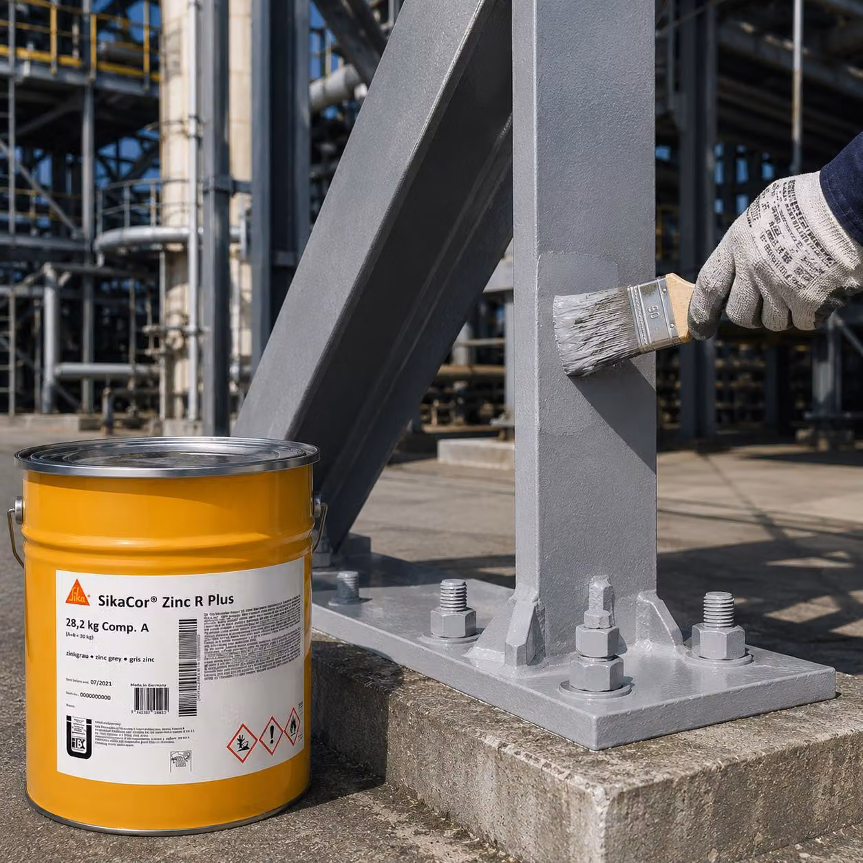 SikaCor Zinc R Plus 15kg Epoxi-Zinkstaub-Grundbeschichtung zinkgrau