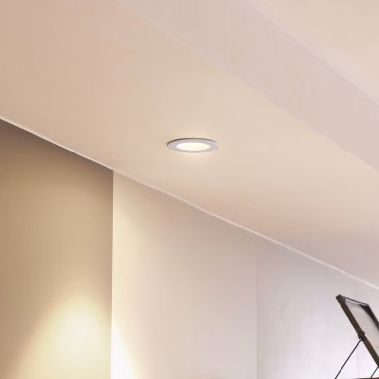 Faretto a LED Arcchio, bianco, 2.700K Aryx dimmerabile, Bianco / Opale, Soggiorno / Sala da pranzo, Alluminio, Moderno