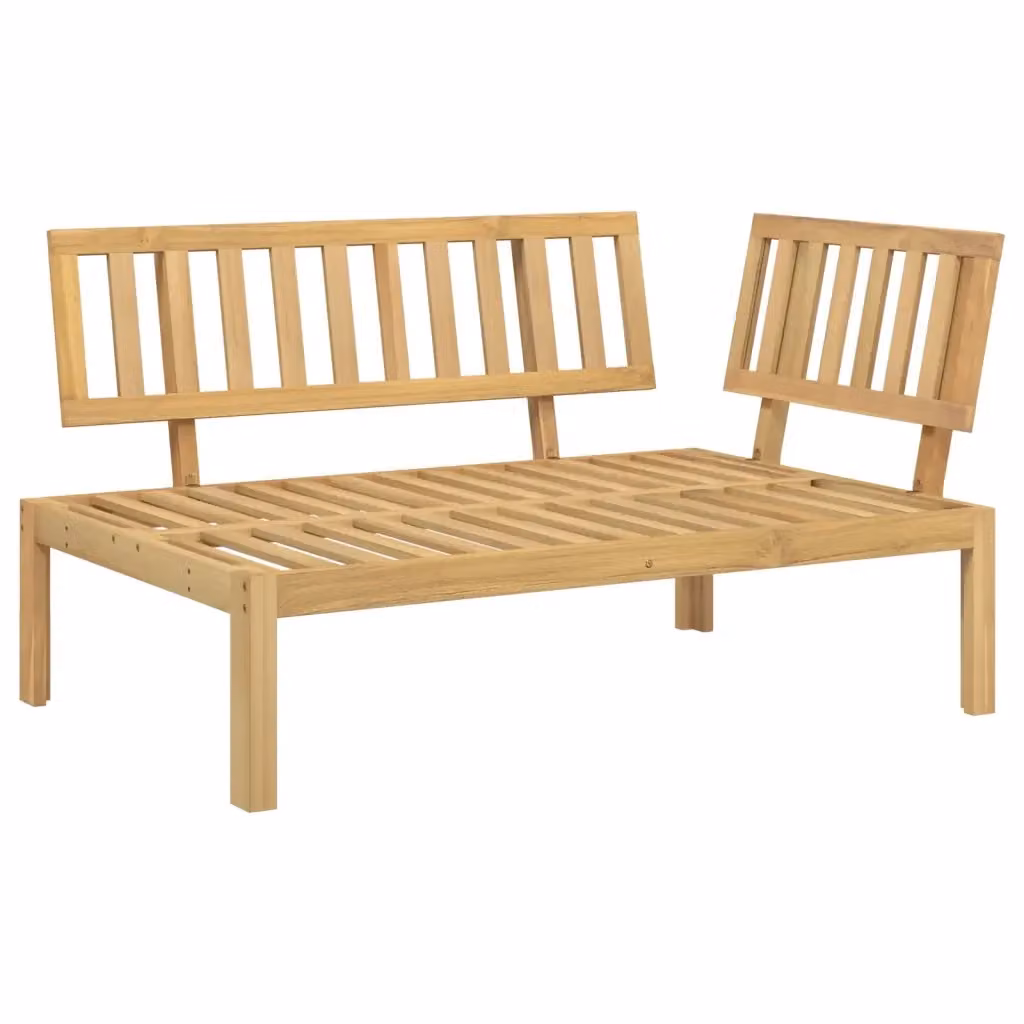 Divano Angolare da Giardino vidaXL in Legno di Acacia Marrone – 2