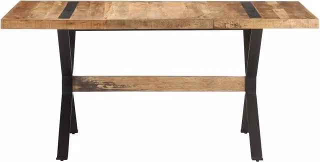 Tavolo da Pranzo 160x80x76 cm in Legno Massello di Mango Grezzo 321608