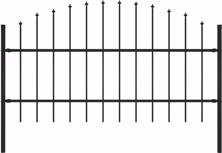 Recinzione da Giardino Woerden con Punta a Lancia in Acciaio 170x100 cm Nero