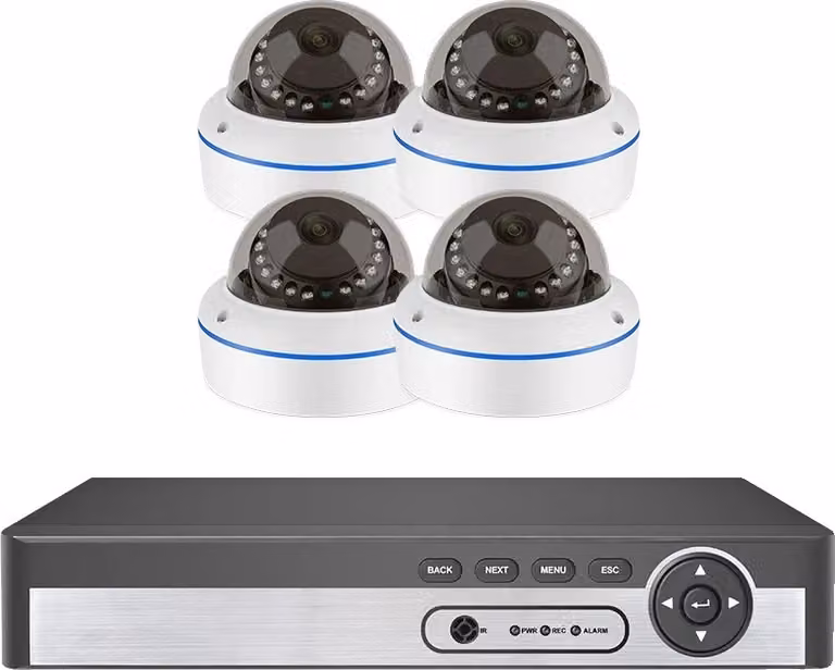 Sistema di telecamere di sicurezza, risoluzione 5MP, design a prova di vandalo, 8CH NVR 4 PIECE CAMERAS, 4T