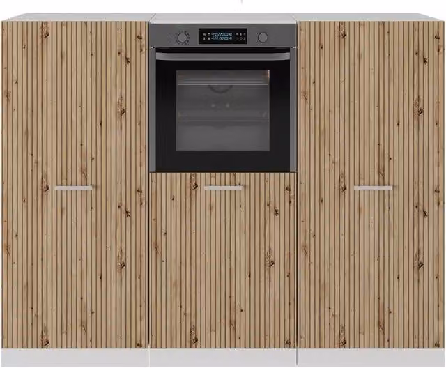 Cucine componibili piccole R-Line Rovere artigianale/Bianco 180 cm senza piano di lavoro Vicco