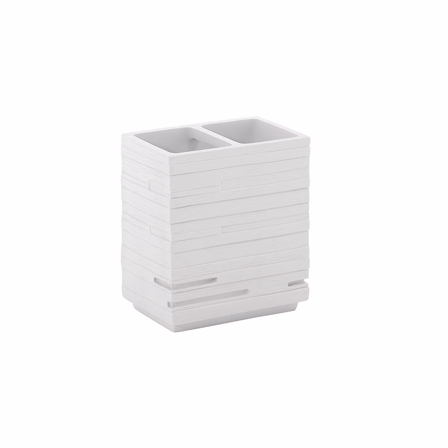 Portaspazzolini d'appoggio in resina QU98 Gedy serie QUADROTTO bianco