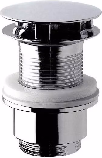 Sapho Omp Accessori per il tè - Piletta rotonda non chiudibile 1 1/4, per lavabi senza troppopieno, cromo 147.555.5
