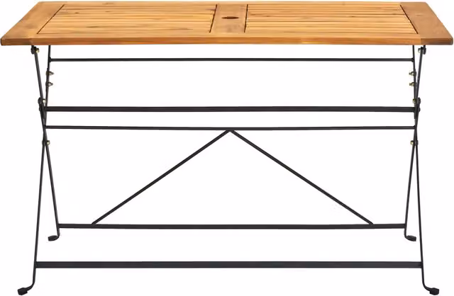 Tavolo da giardino pieghevole vidaXL in legno di acacia oliato marrone L: 120 cm, P: 70 cm, H: 74 cm